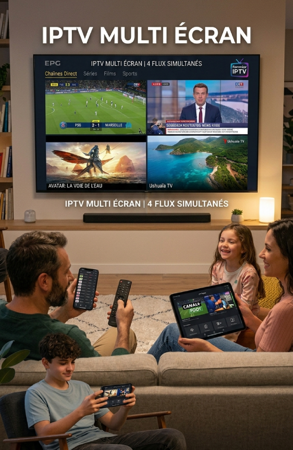 Profitez de tous vos appareils grâce à nos abonnements IPTV premium en 4K partout où vous êtes